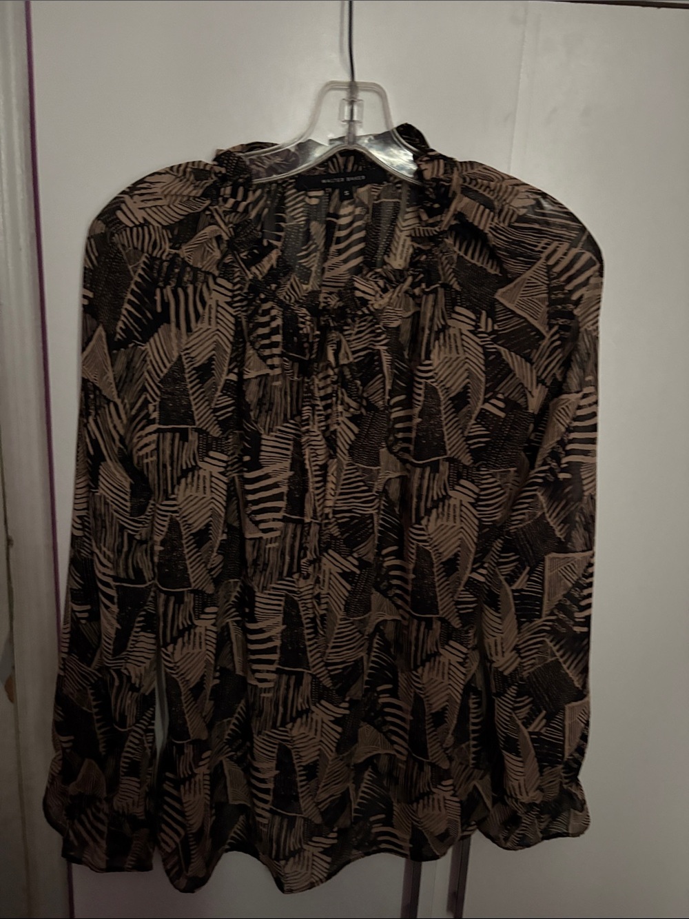 Walter Baker Silky Abstract-Print Blouse
